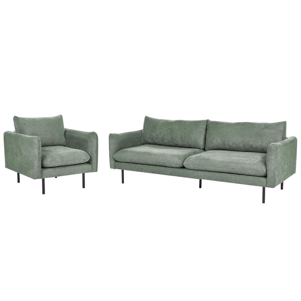 Zestaw wypoczynkowy tapicerowany zielony VINTERBRO