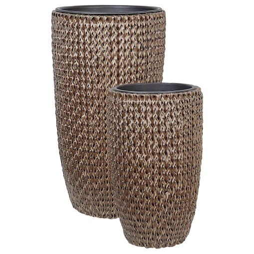 Zestaw 2 donic CEDRUS 37/45 cm Brązowy Technorattan