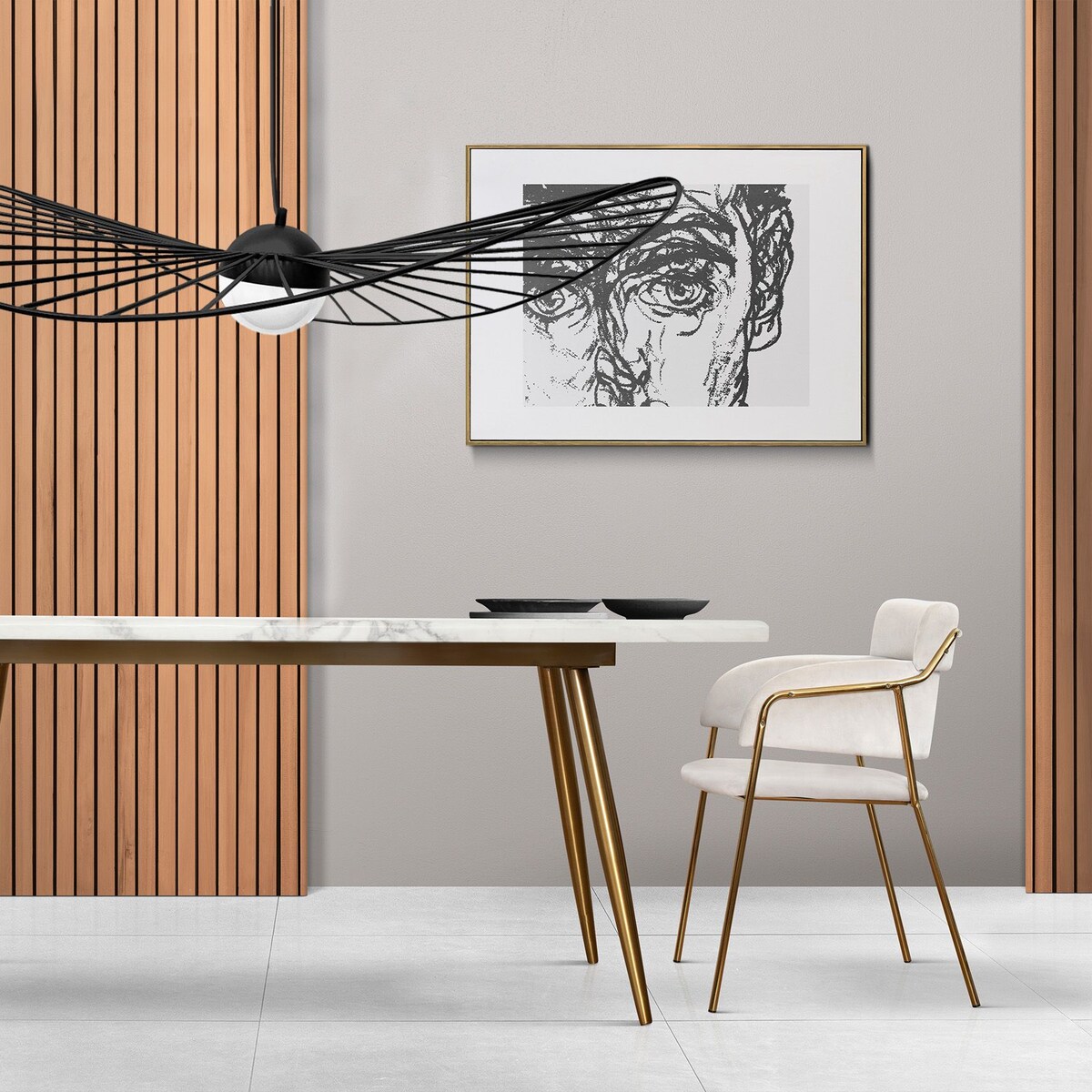 Lampa Wisząca Nowoczesna Ażurowa Led 80Cm Modern