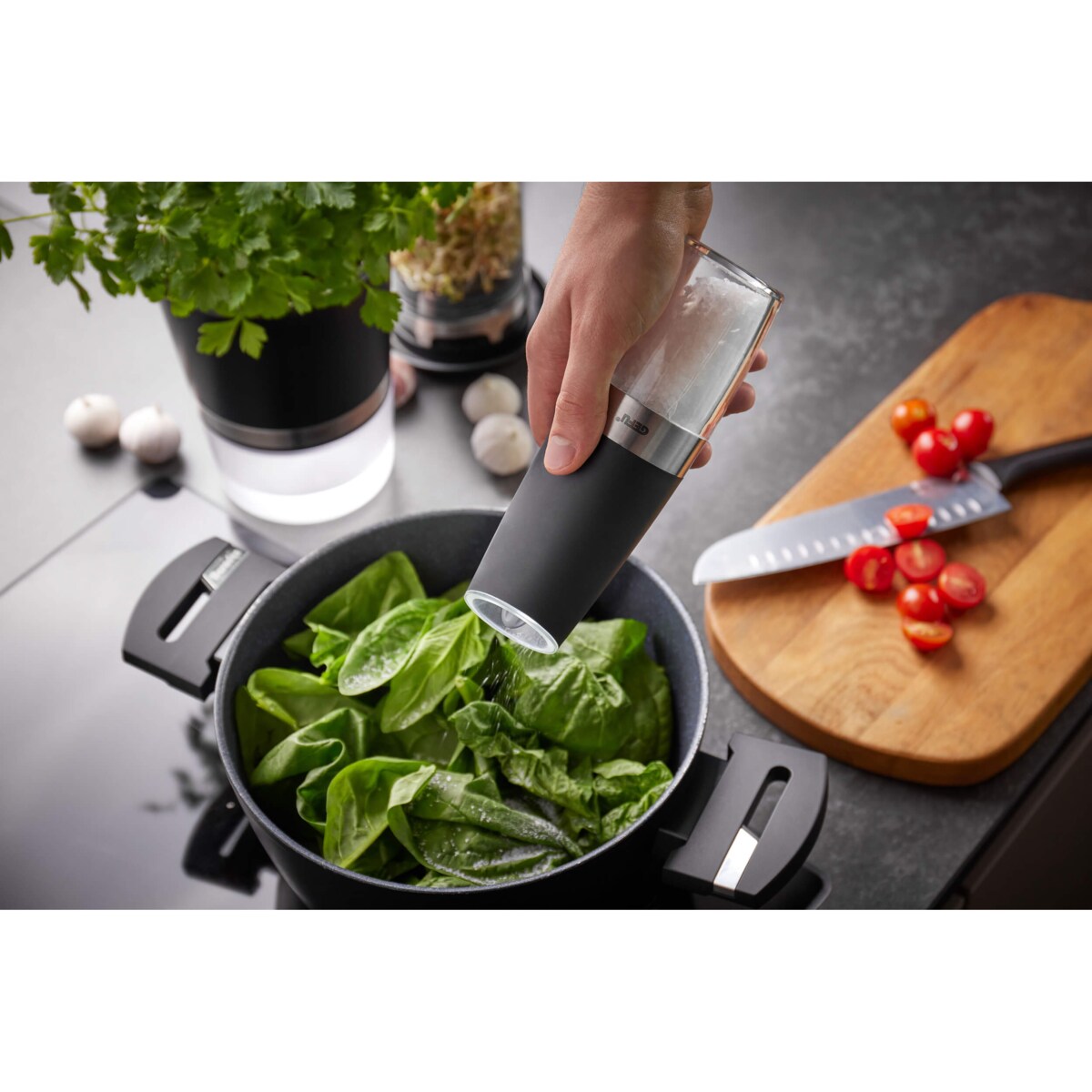 Młynek elektryczny do soli i pieprzu GIVA