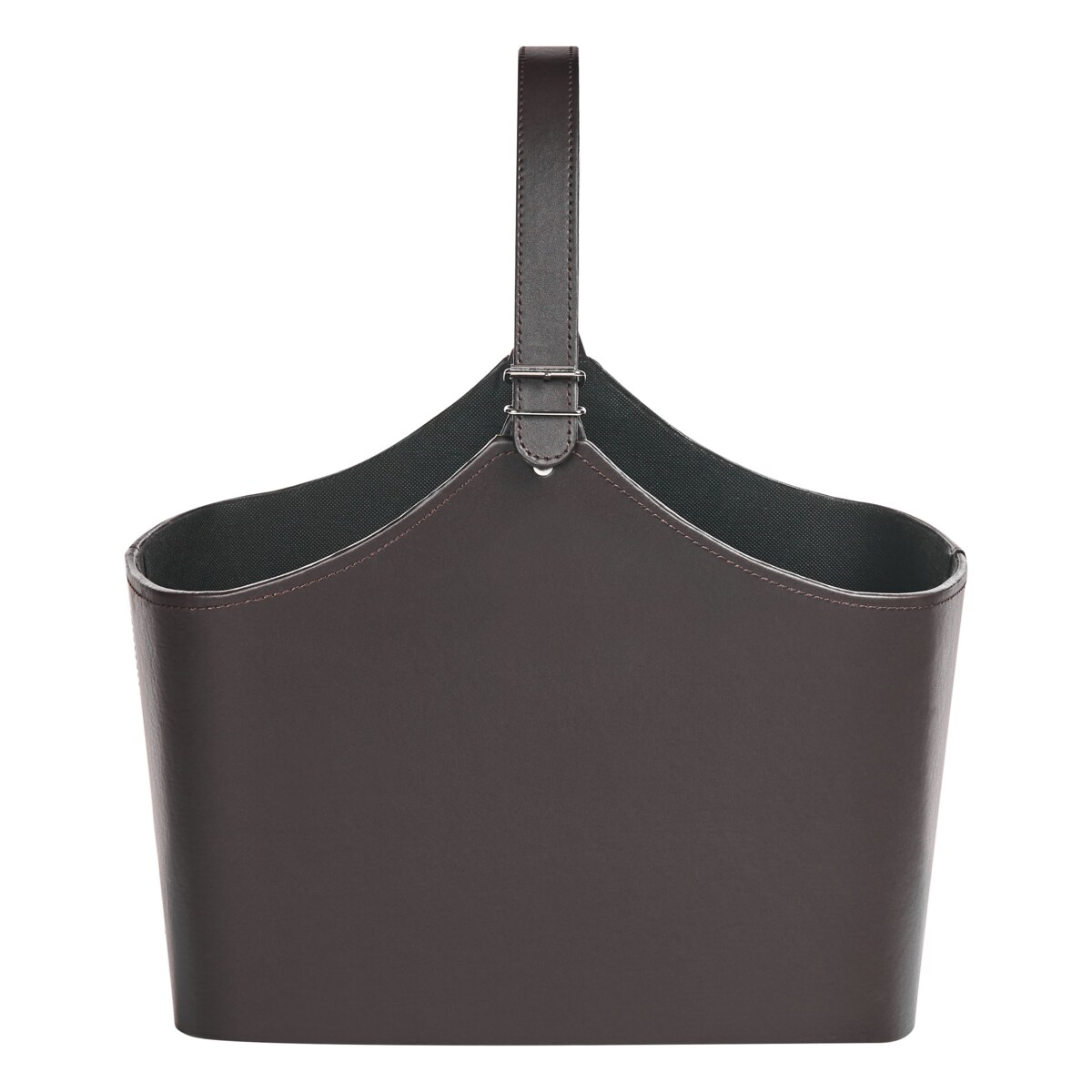 Kosz ekoskóra ciemnobrązowy ELAM