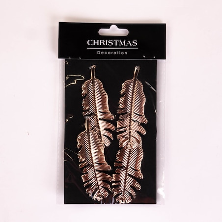 Dekoracje świąteczne zawieszki liście, piórka, 4 sz.