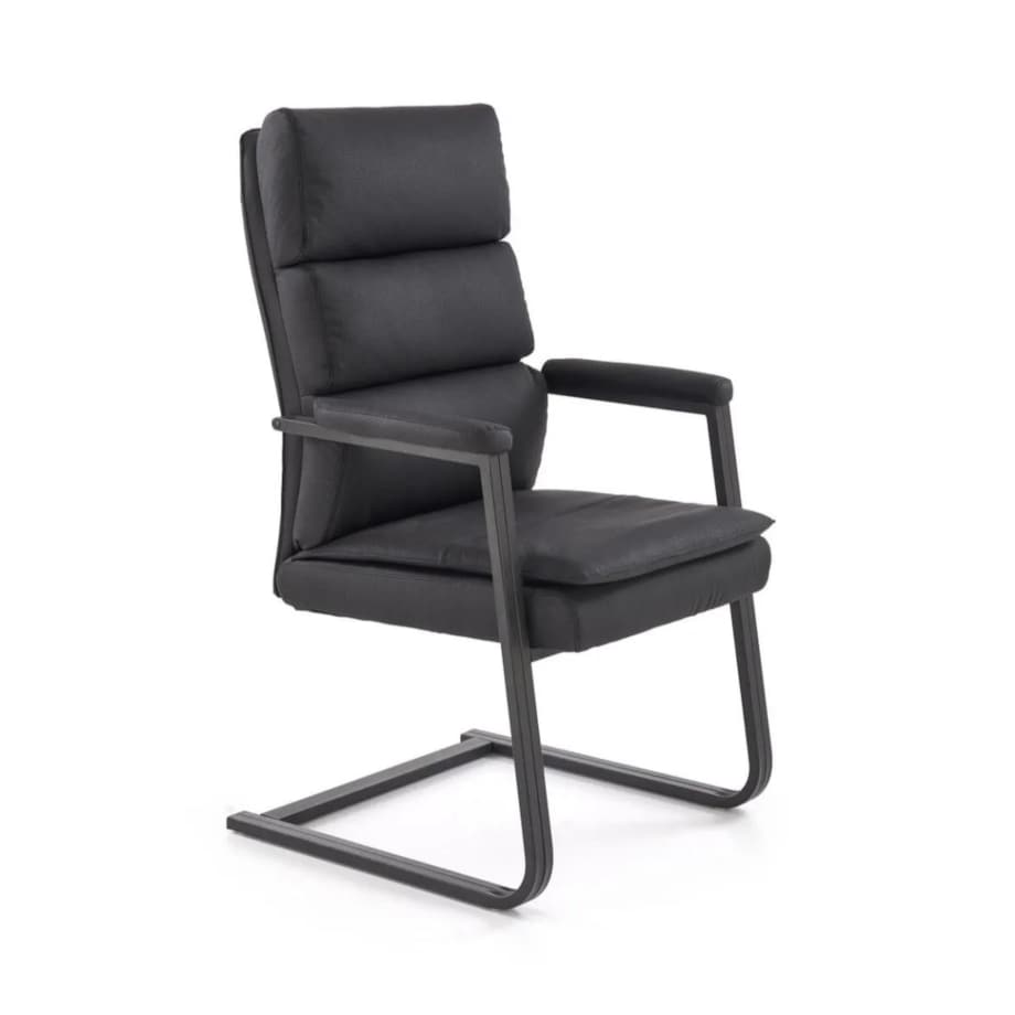 Krzesło biurowe ADRIANO SKID czarne