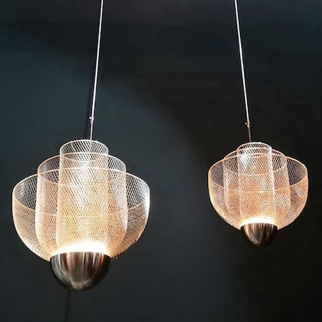 Lampa Sufitowa Wisząca Led Ażutowa Rose Gold