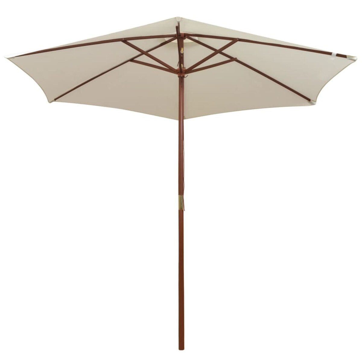 vidaXL Parasol ogrodowy, 270x270 cm, drewniany, kremowy