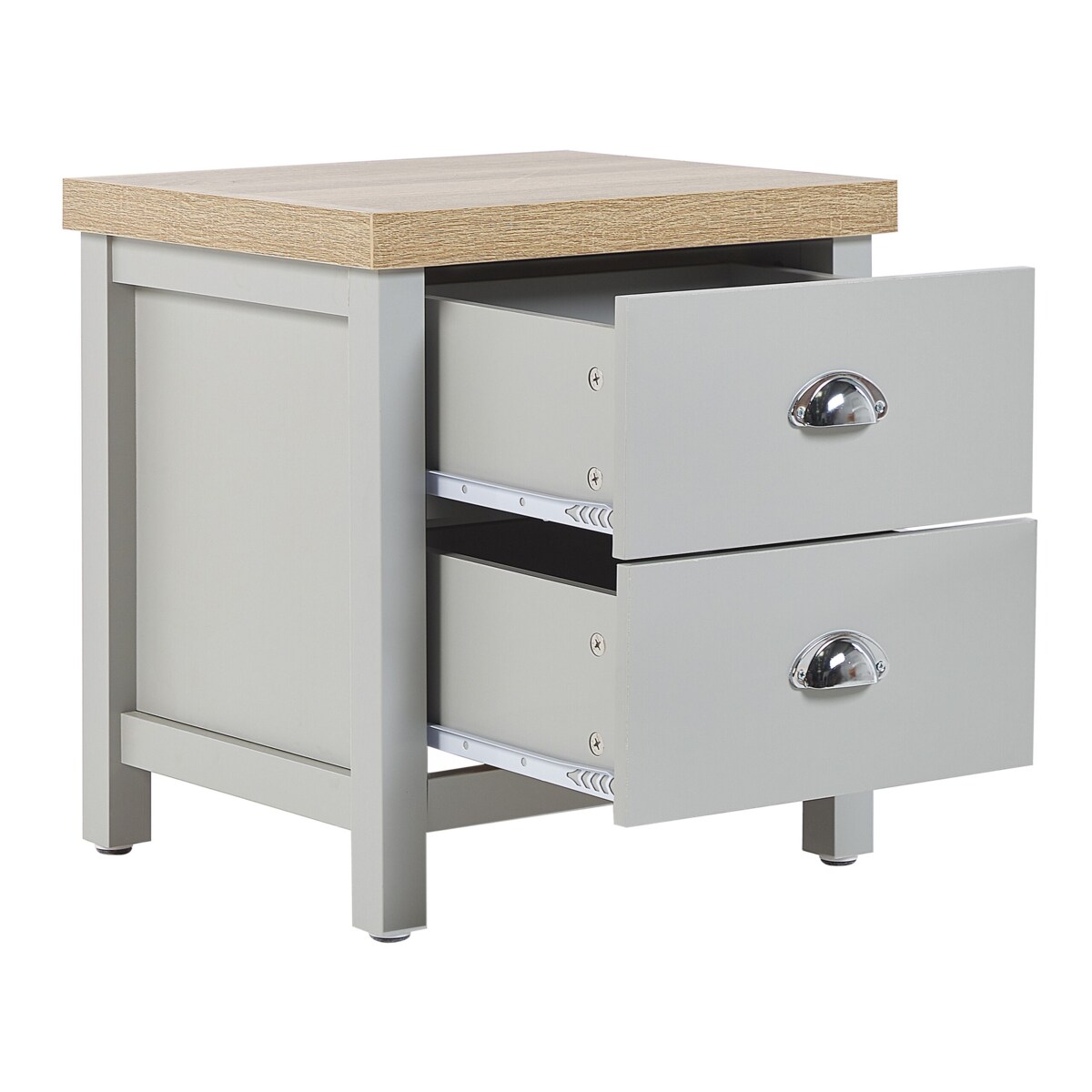 Szafka nocna 2 szuflady szara CLIO