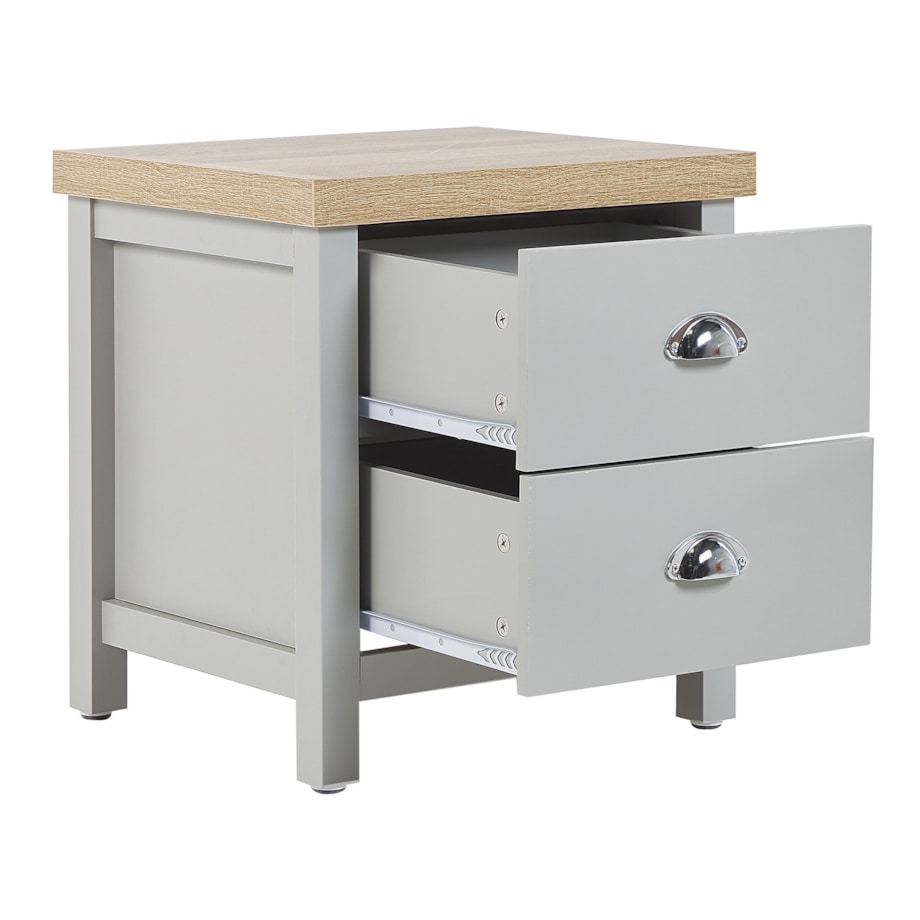 Szafka nocna 2 szuflady szara CLIO