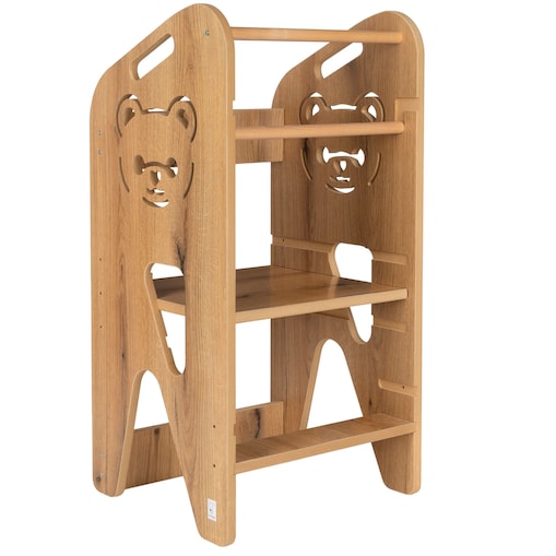 Pomocnik Kuchenny dla dzieci helper miś regulowany MDF drewno Verk.design