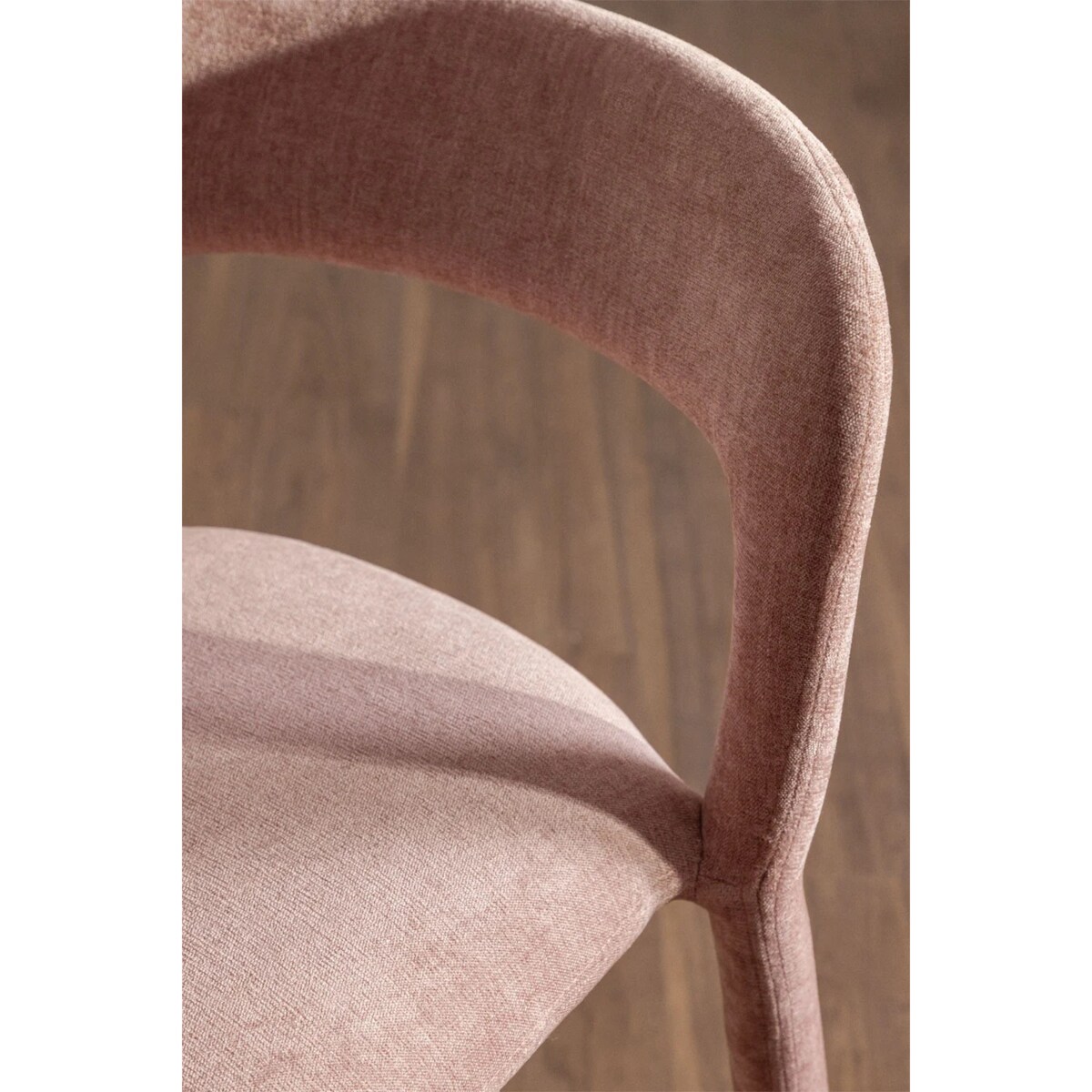 Krzesło barowe tapicerowane, różowe, Brussels ↑75 cm