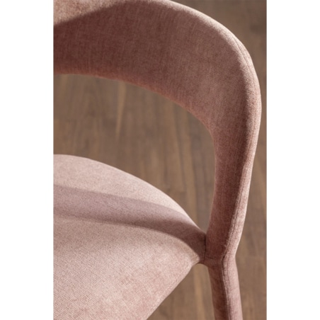Krzesło barowe tapicerowane, różowe, Brussels ↑75 cm