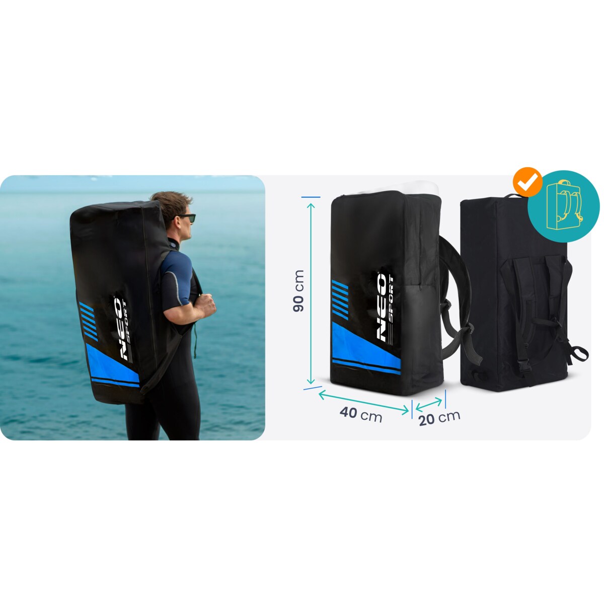 Deska SUP do pływania pompowana Paddle Aquasurf 320cm Neo-Sport