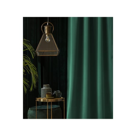 Zasłona Gotowa do Salonu Aura Zielona 140 x 280 na Taśmie Żabki Tunel miękka