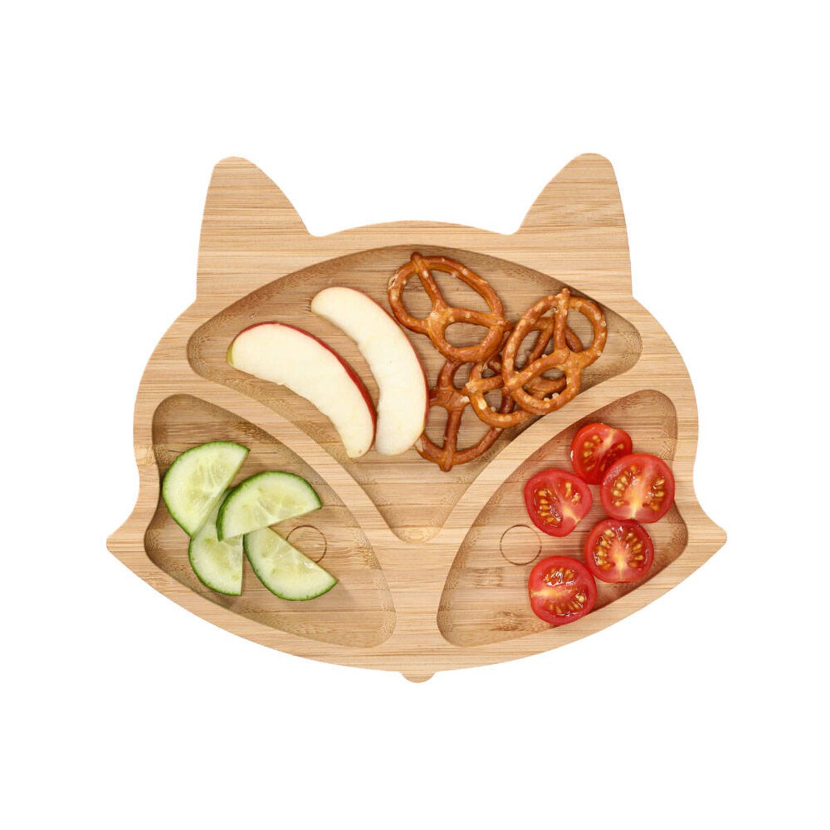 Bambusowy talerz na przekąski w kształcie lisa FOX, 23 x 19 cm