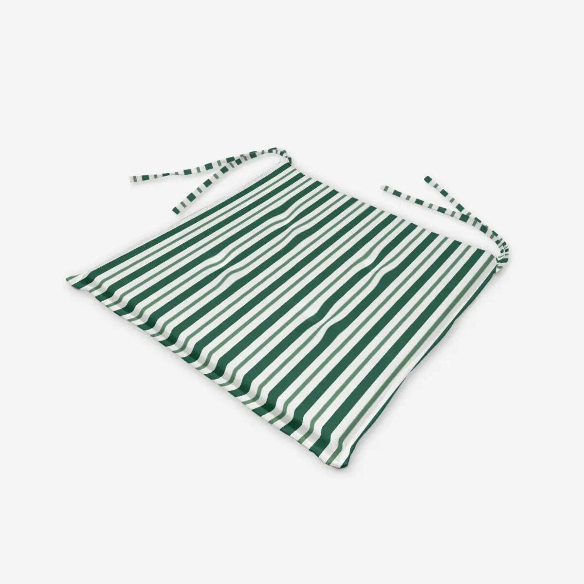 Poduszka świąteczna na krzesło - klasyczne zielone świąteczne paski