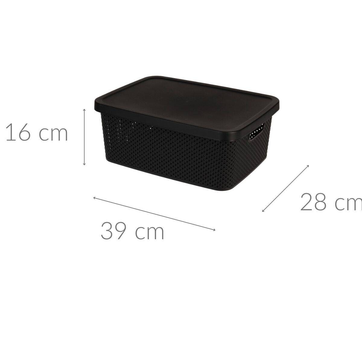 Pojemnik plastikowy z pokrywą zamykany, 13 l