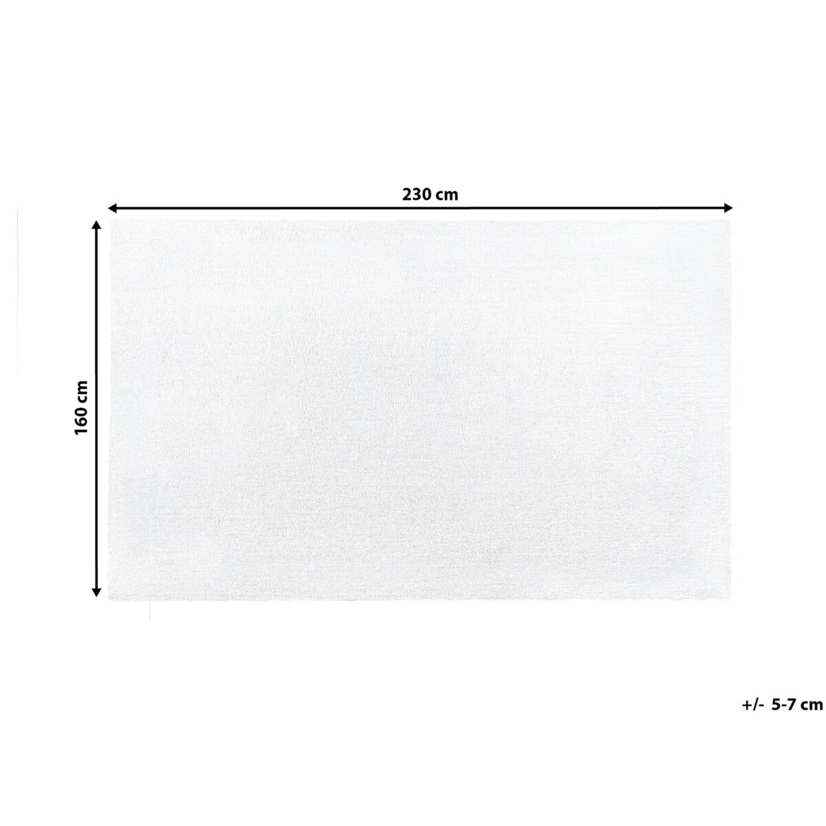 Dywan shaggy 160 x 230 cm biały DEMRE