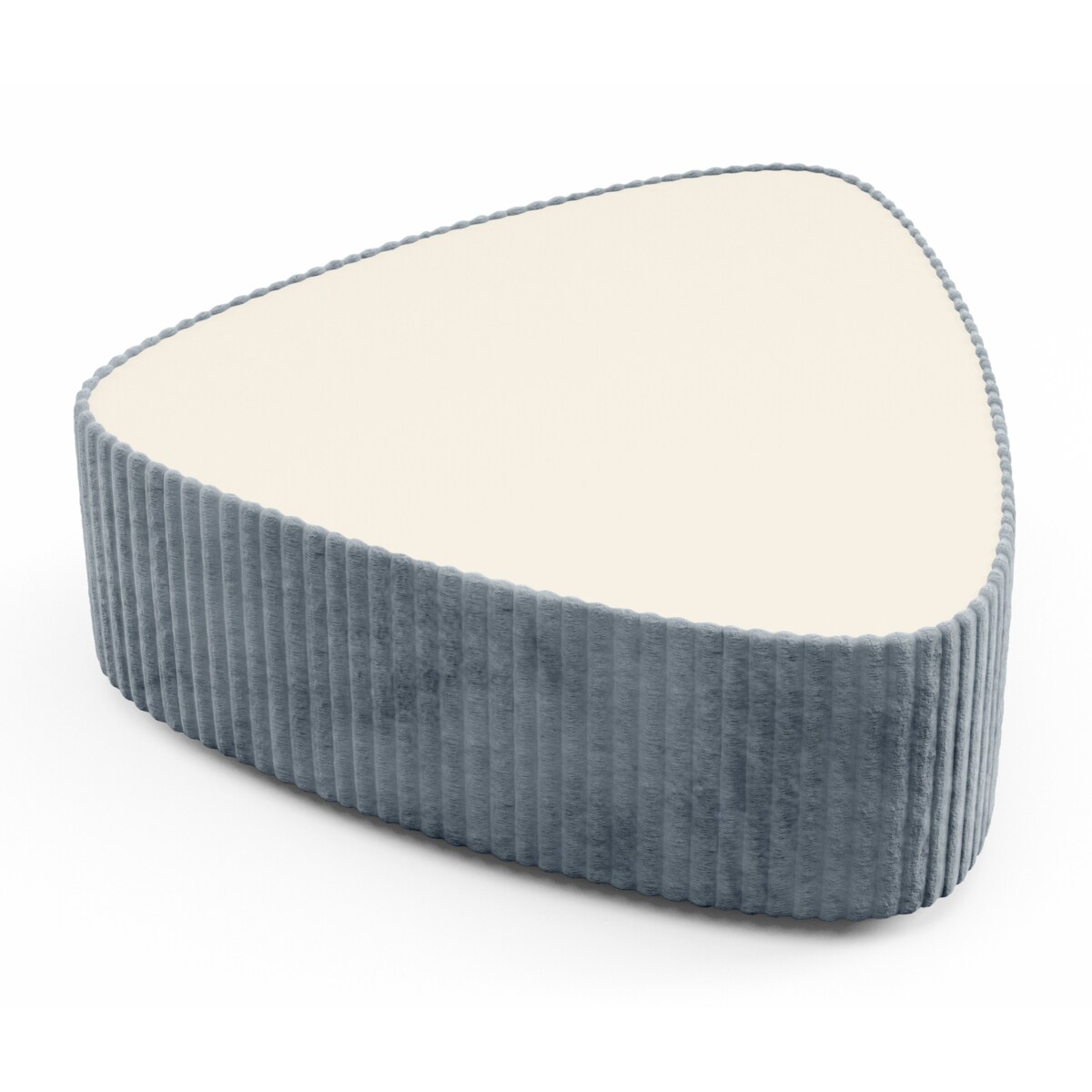 Stolik kawowy tapicerowany MIJA w tkaninie Tilia, grafitowy