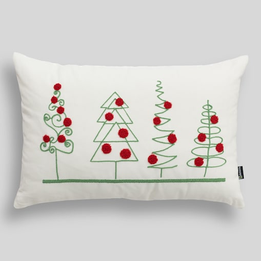 Poszewka na poduszkę Holiday Cheer 60x40 cm boże narodzenie, święta, świąteczne, biały-ecru-kremowy, 60x40 cm