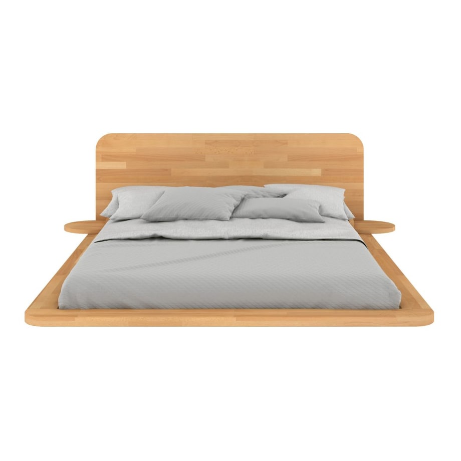 Łóżko lewitujące bukowe JAPANDIC / 160x200 ,kolor naturalny