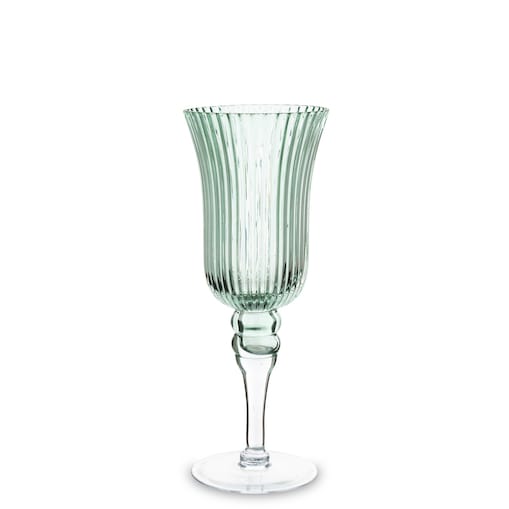 Świecznik szklany 30x11,5x11,5 cm FLOS zielony small