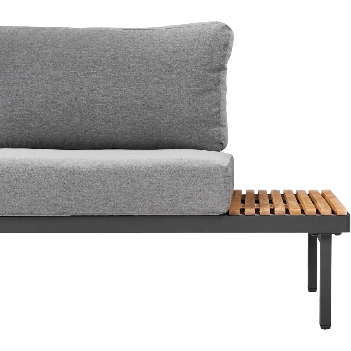 Sofa ogrodowa dla 2 osób FIVIZZANO Drewno akacjowe Ciemnoszary