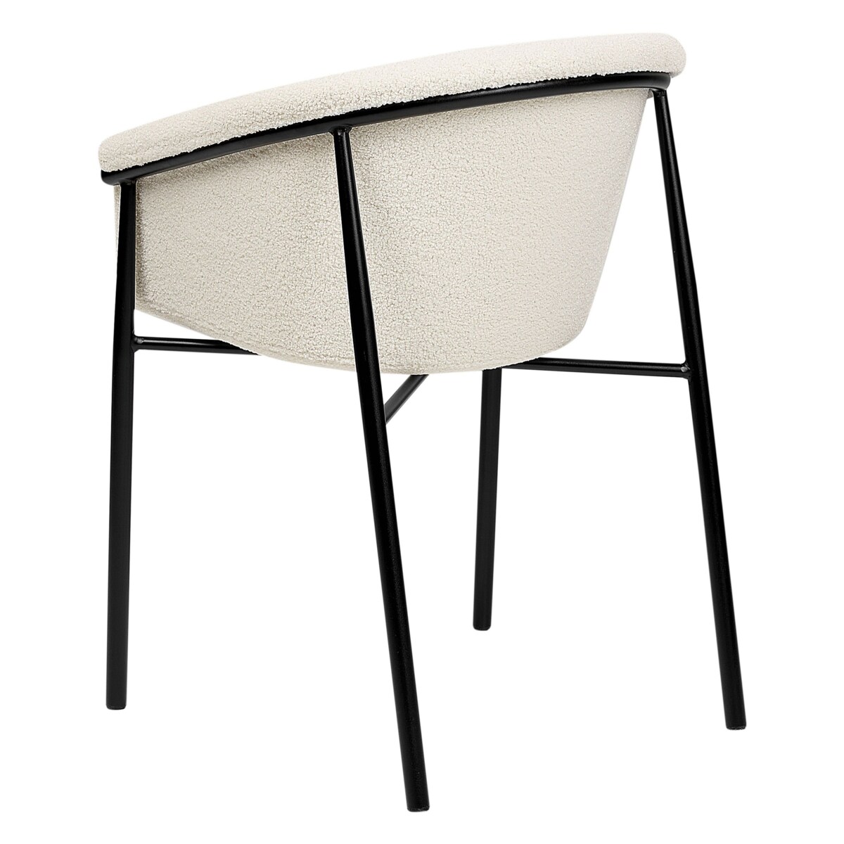 Zestaw 2 krzeseł do jadalni boucle biały AMES