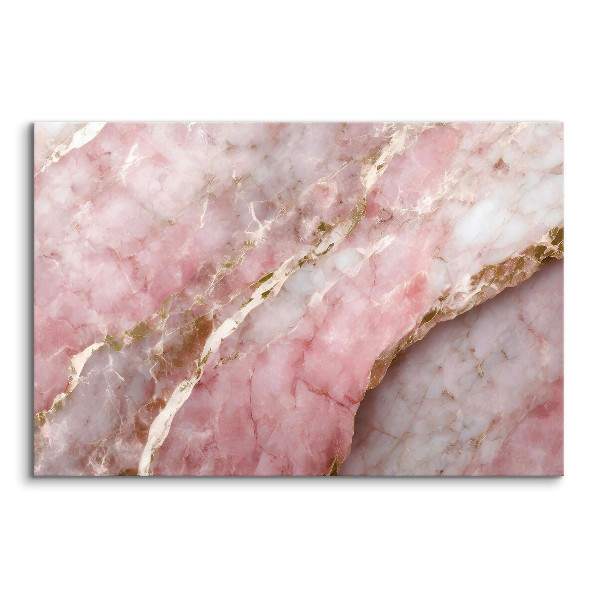 OBRAZ DO SYPIALNI IMITACJA KAMIENIA RÓŻOWY MARMUR STYL GLAMOUR 120x80cm