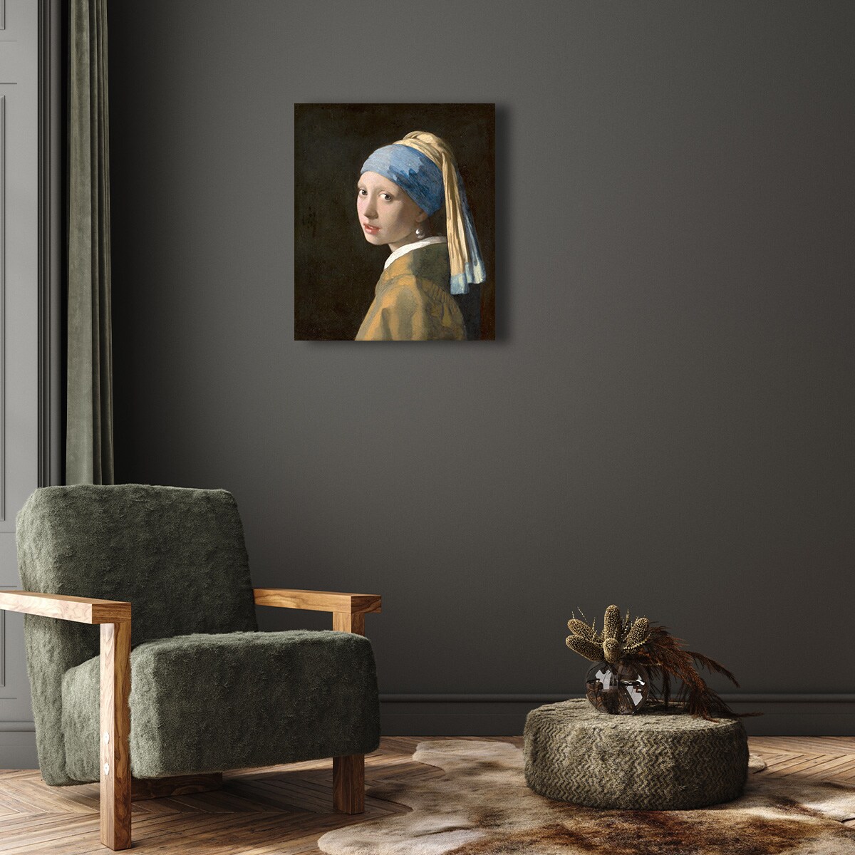 Dziewczyna z perłą - Jan Vermeer - Obraz 45cm x 40cm