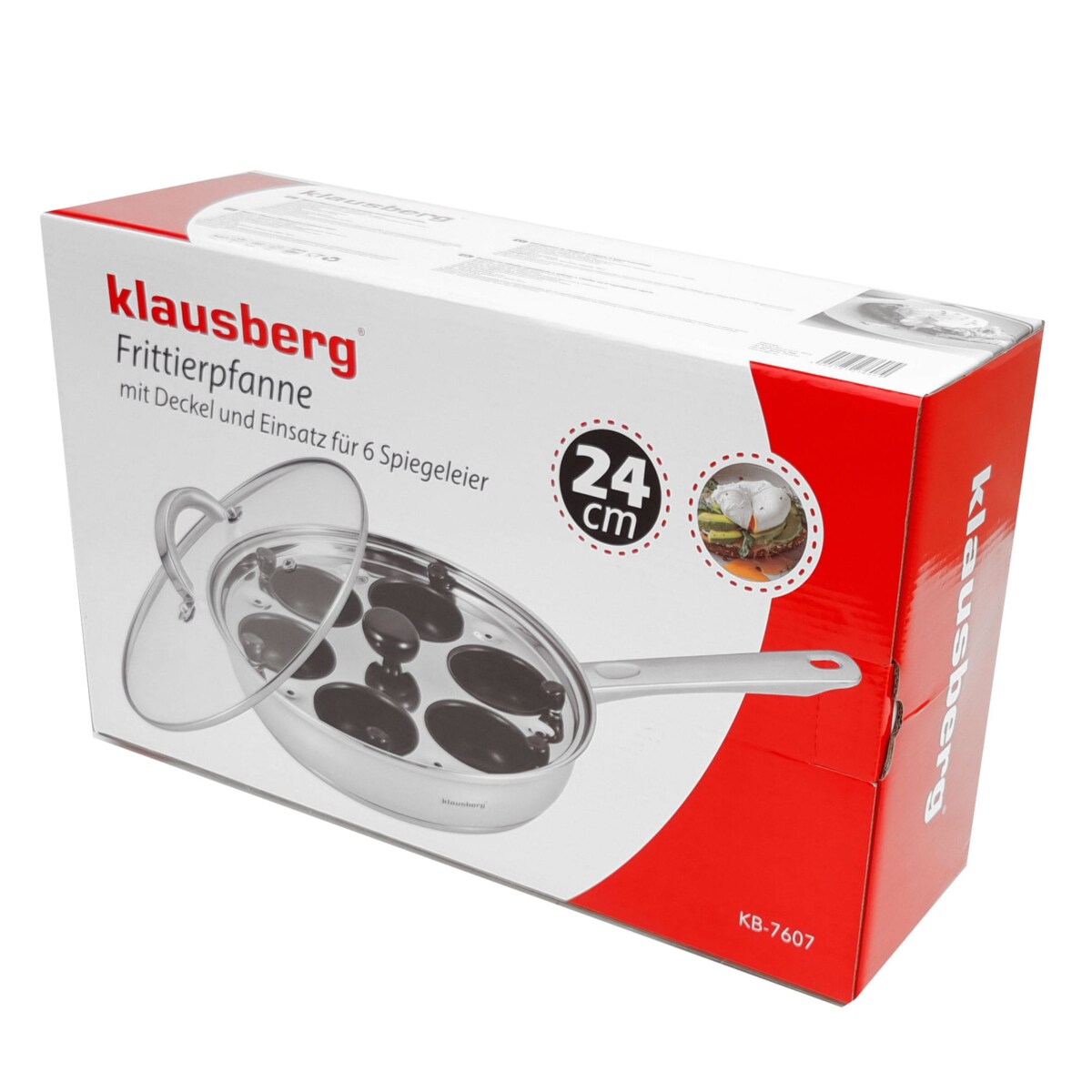 Klausberg patelnia stalowa z wkładem do jajek 24cm KB7607