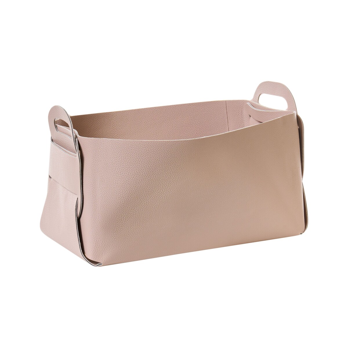 Zestaw 2 koszy NUZI Ekoskóra Pastelowy róż