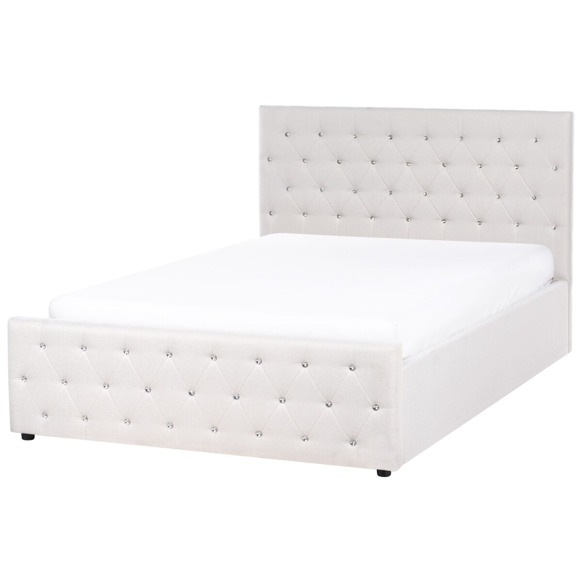 Łóżko z pojemnikiem AMIENS 140 x 200 cm Beżowy