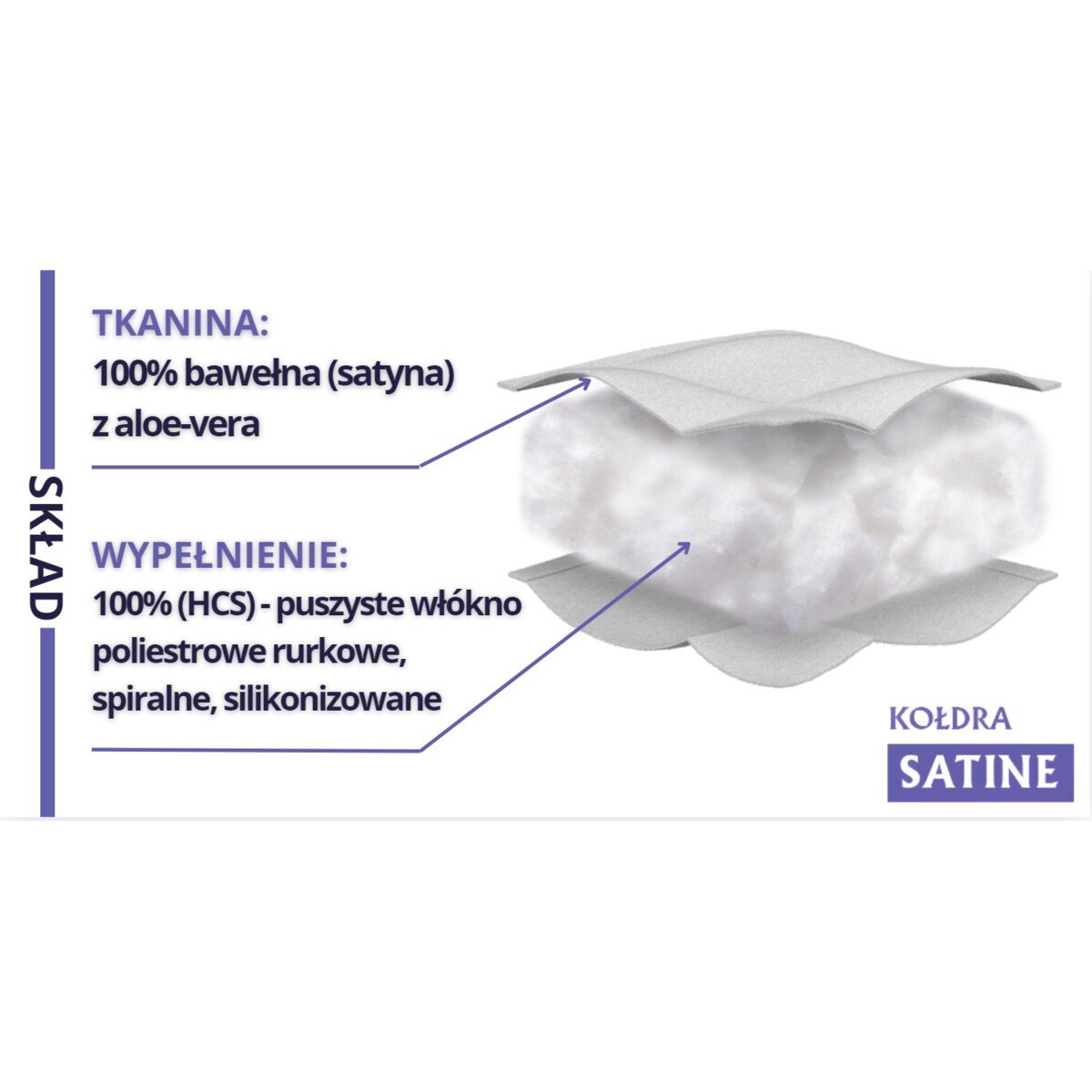 Kołdra całoroczna SATINE 200x220cm | Senna Home