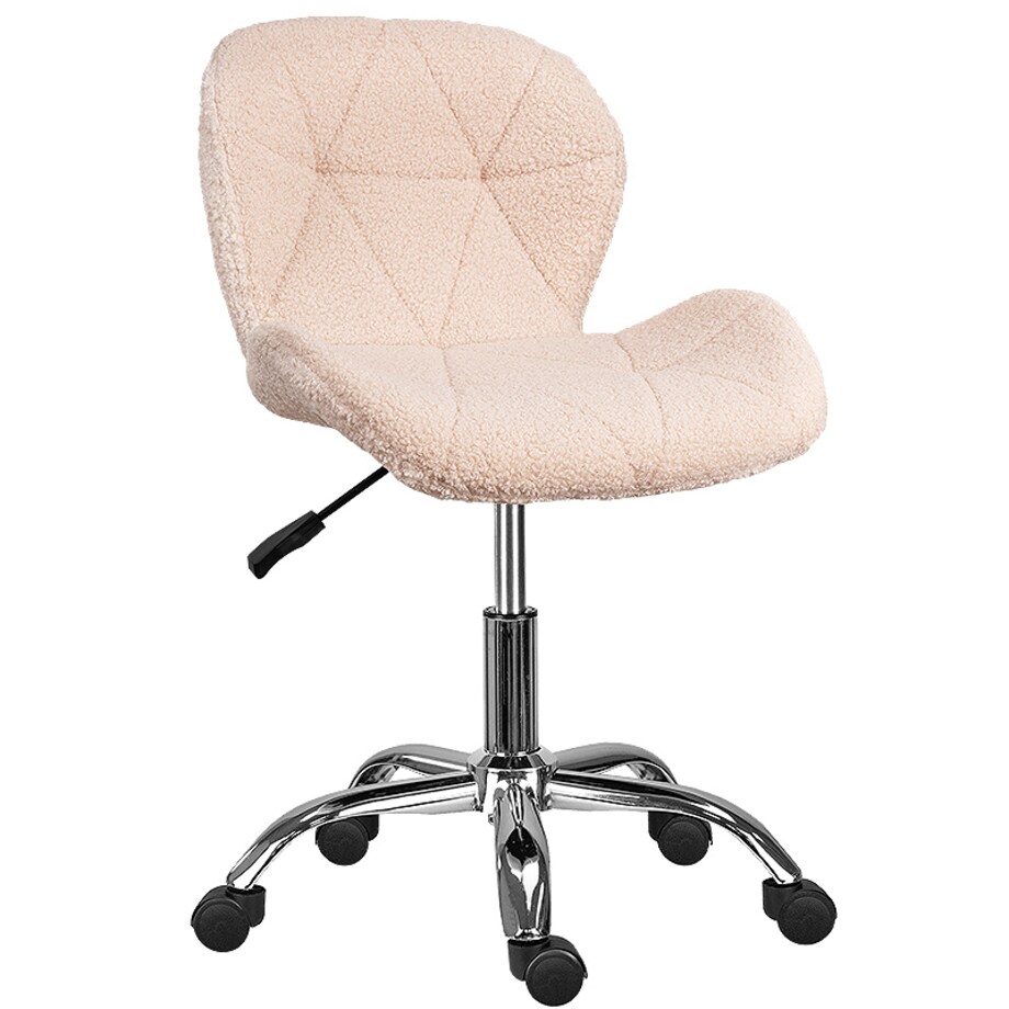 Fotel do biura obrotowy nowoczesny beżowy