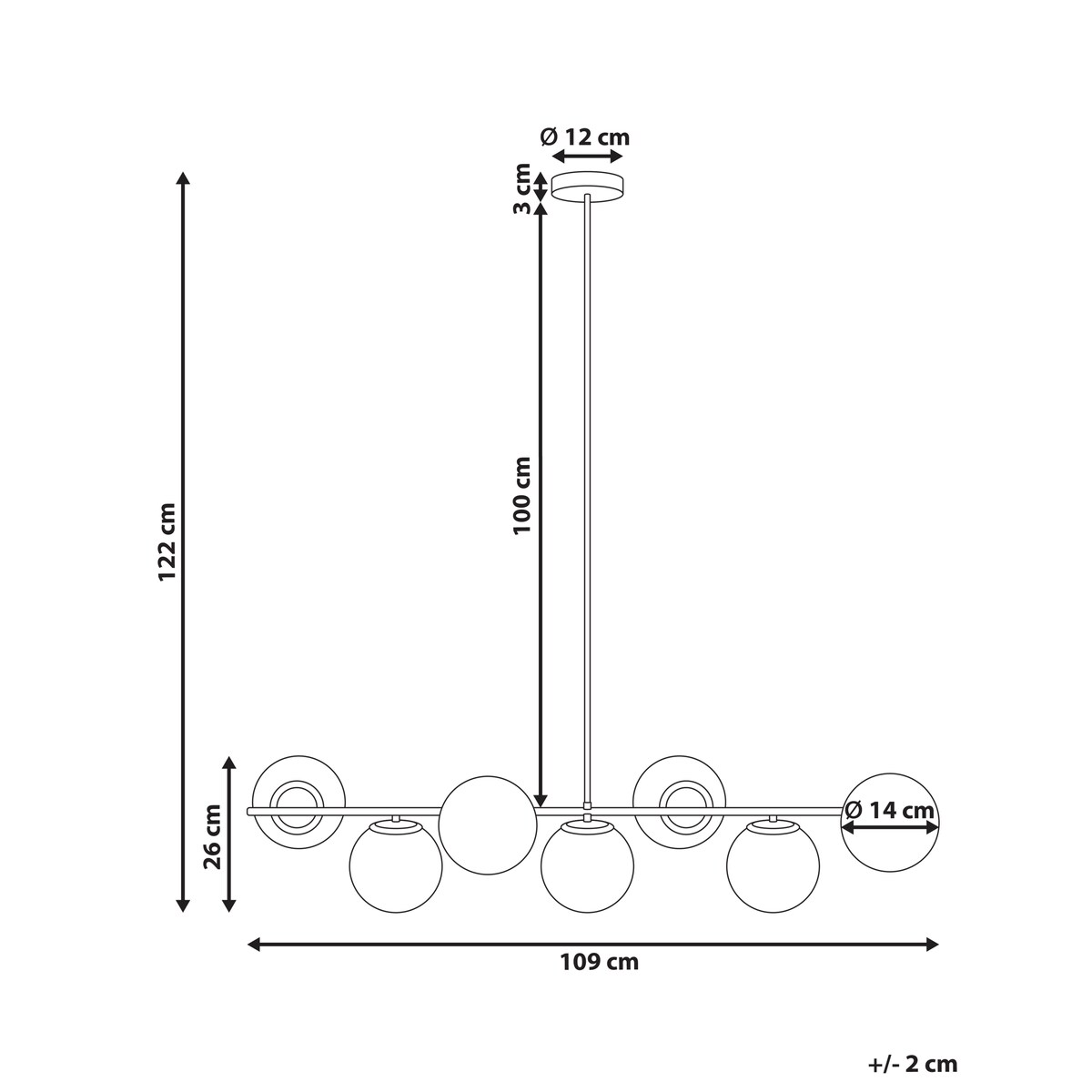 Lampa wisząca KARLA Metal Złoty