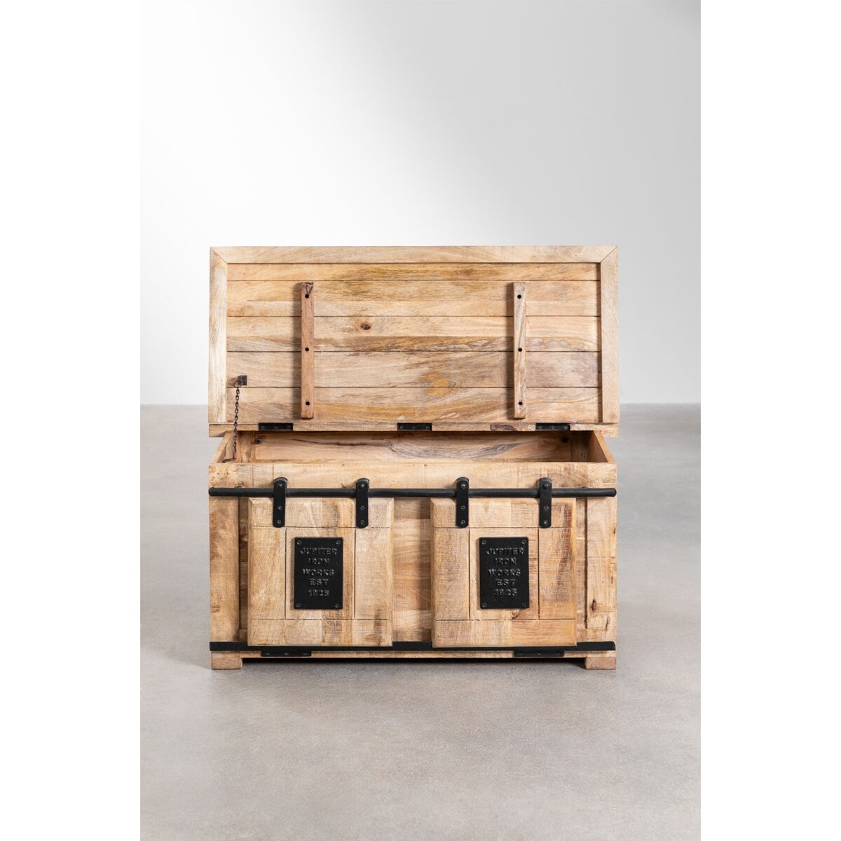 Stolik kawowy z drewna mango ze schowkiem Elei