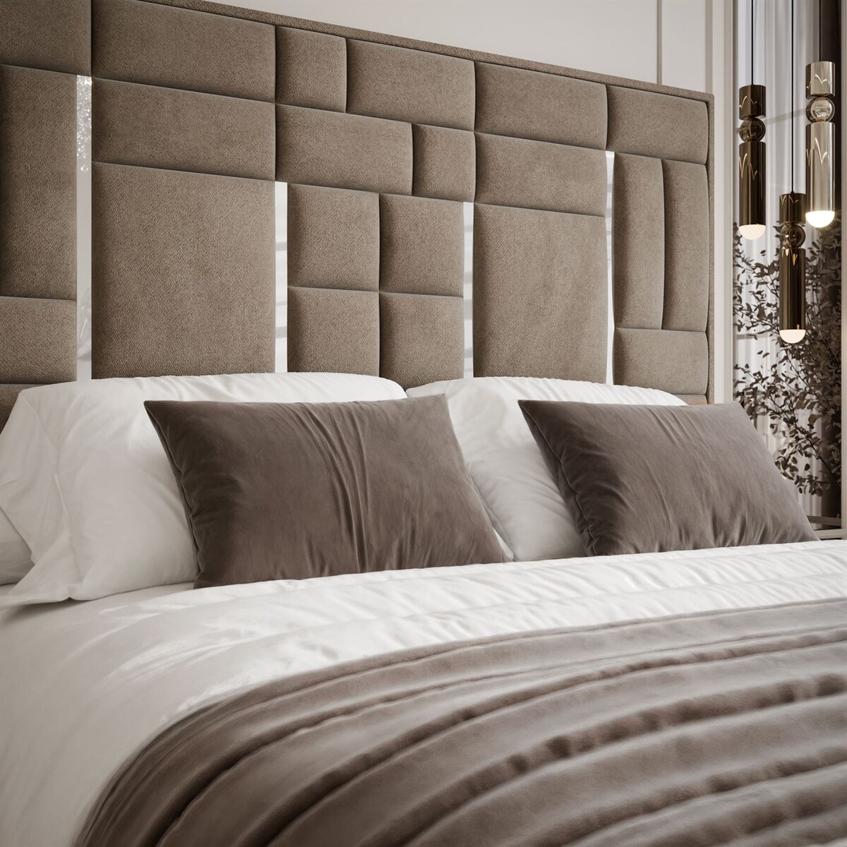 Łóżko tapicerowane BRIGITTE SILVER, pojemnik na pościel, s34, 160x200, Element 06