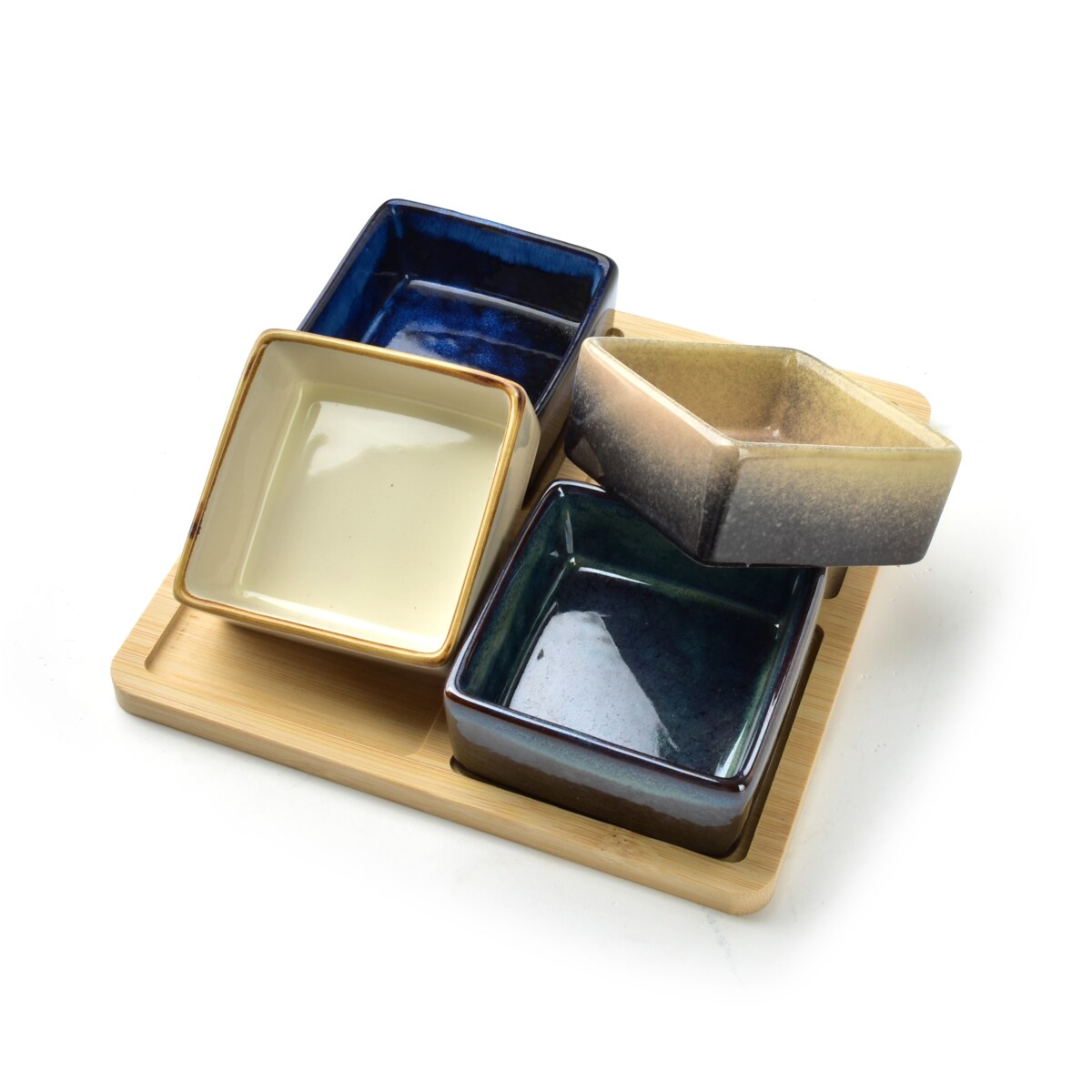 MODERN KITCHEN Deska z miskami 19x19h5cm