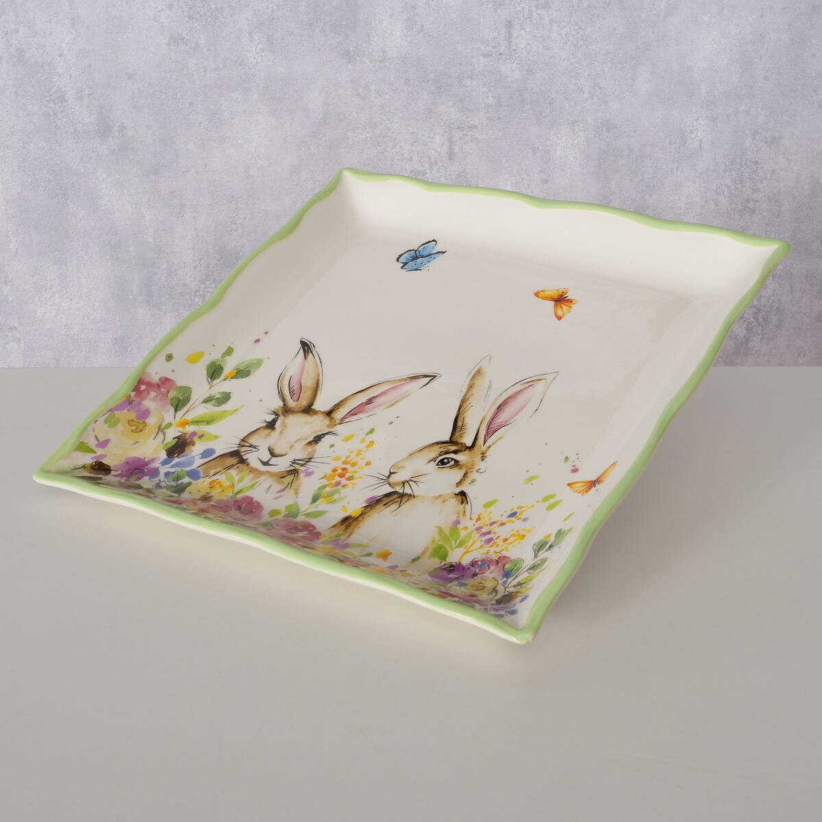 Półmisek do serwowania w wielkanocny wzór HOPSA, ceramiczny, 34 x 34 cm