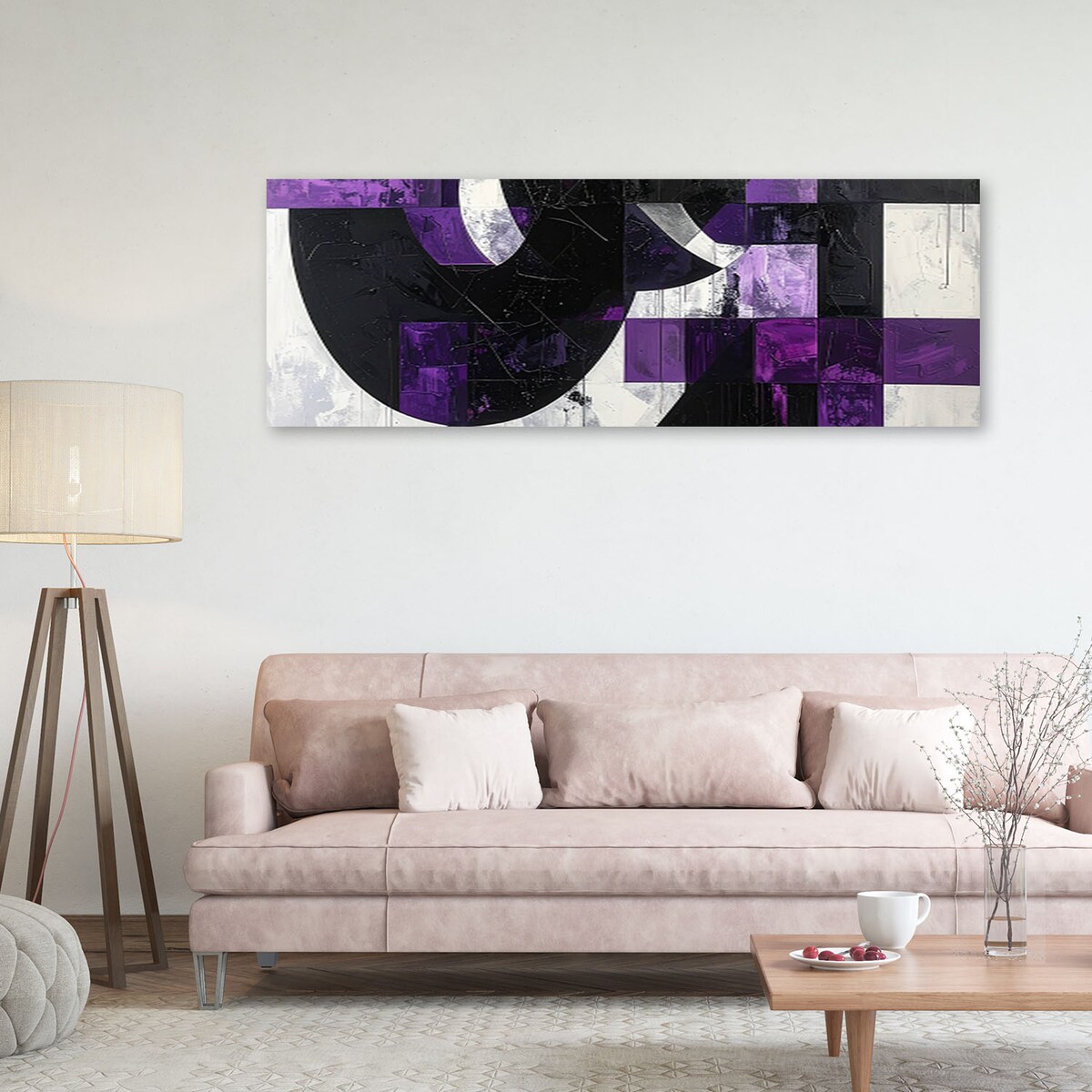 Obraz do salonu sypialni biura, Nowoczesna abstrakcja tekstura fioletowy