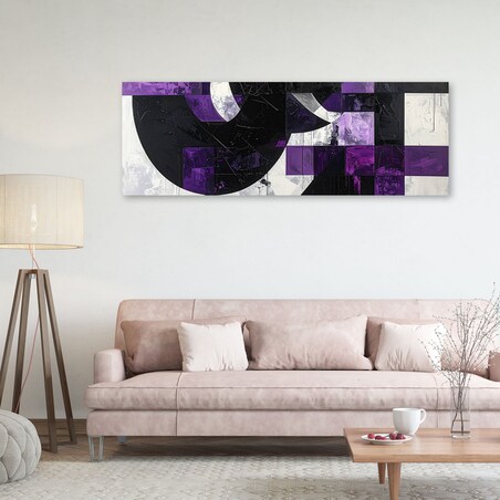 Obraz do salonu sypialni biura, Nowoczesna abstrakcja tekstura fioletowy