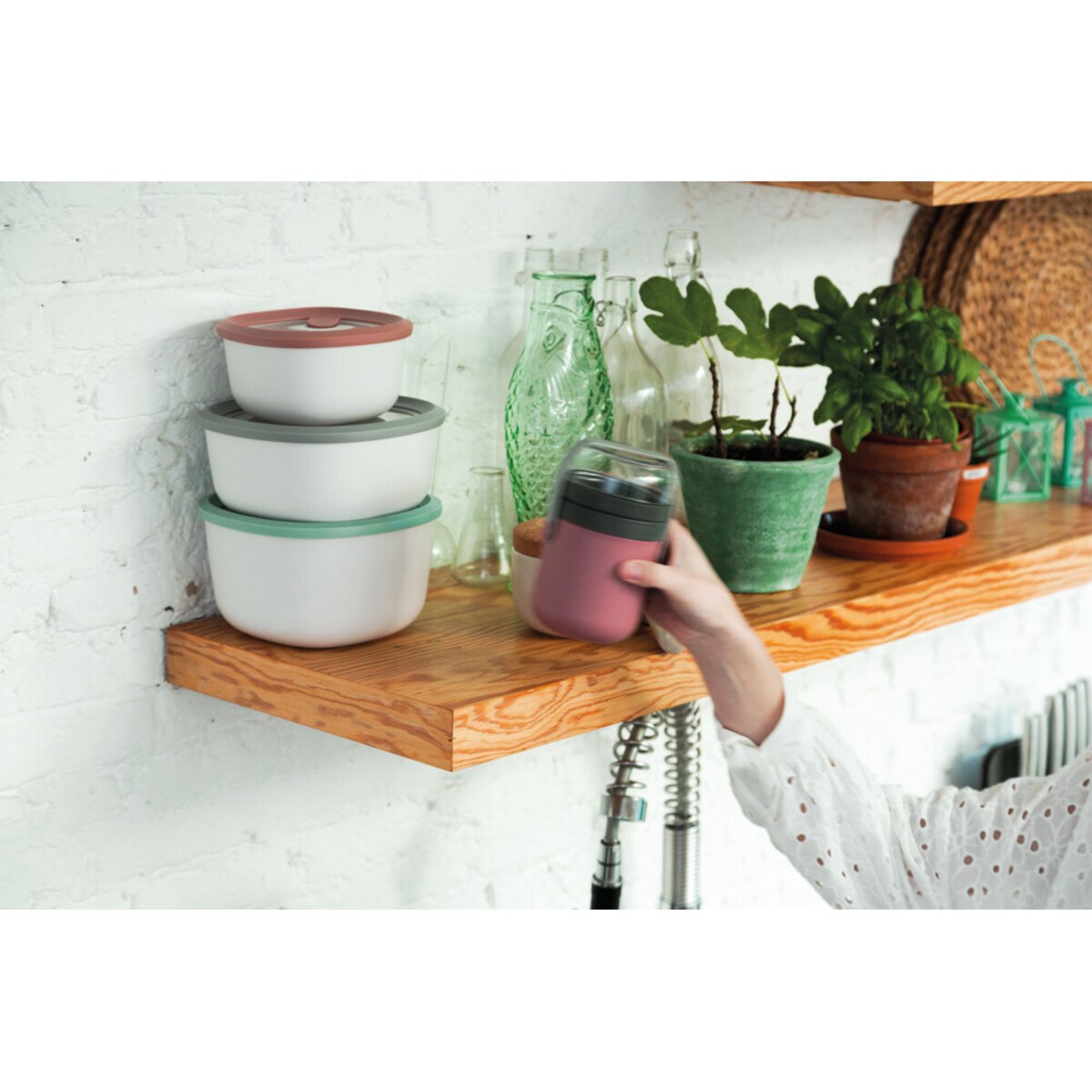 Podwójny pojemnik obiadowy, różowy BergHOFF