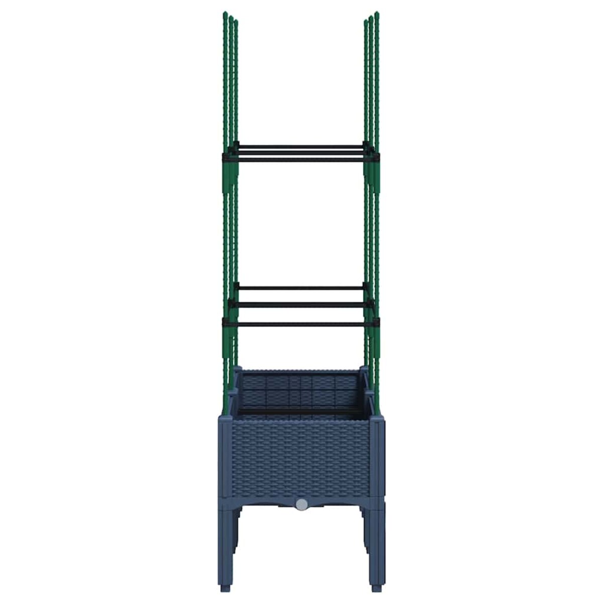 vidaXL Donica ogrodowa z kratką, niebieskoszara, 80x40x142,5 cm, PP