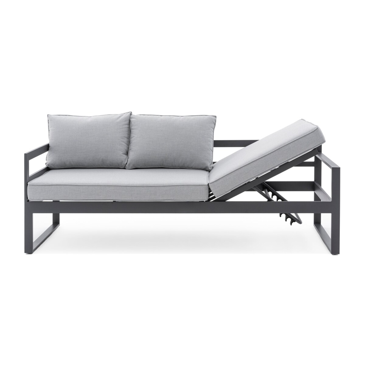 MEBLE OGRODOWE ALUMINIOWE NAROŻNIK NICEA SZARA LEWA