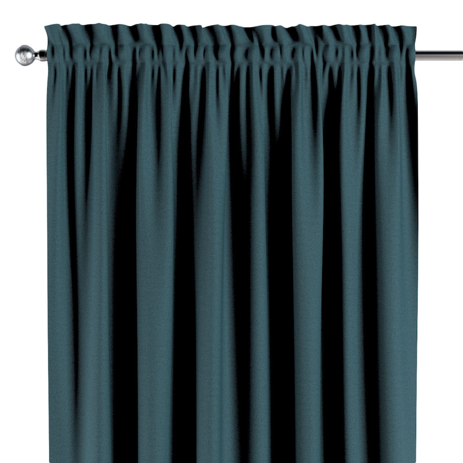 Zasłona na kanale z grzywką 1 szt. 130x245 niebieski