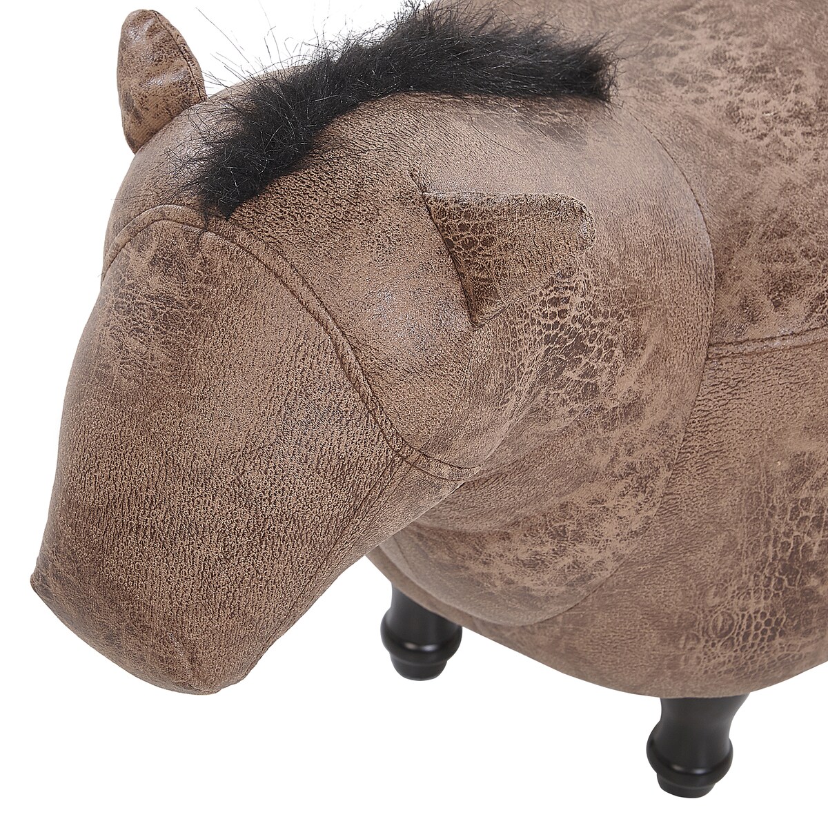 Pufa zwierzak HORSE Ekoskóra Jasnobrązowy Koń