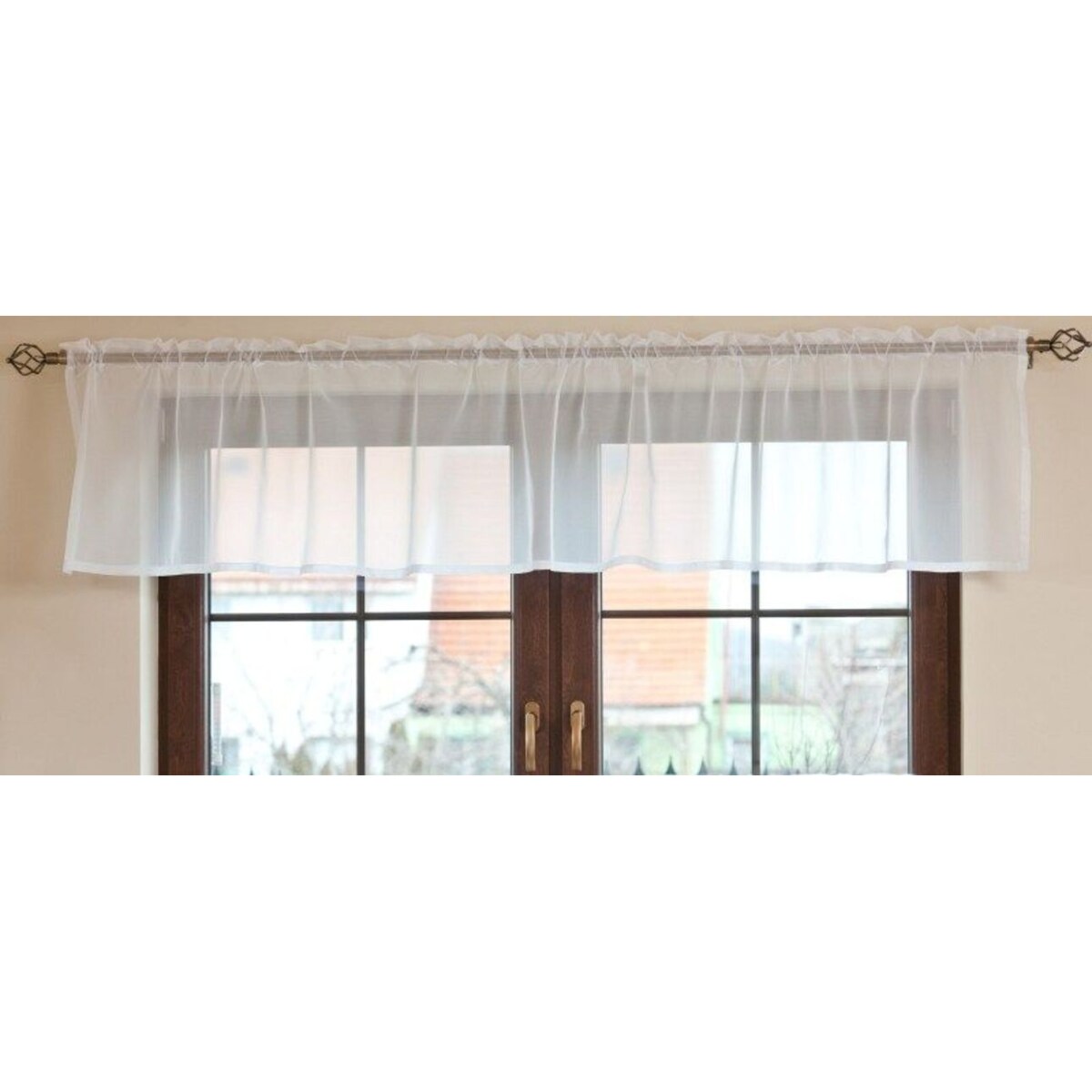 Lambrekin woalowy na metry wys.50 cm + 2,5 cm grzywka 130x0 biały