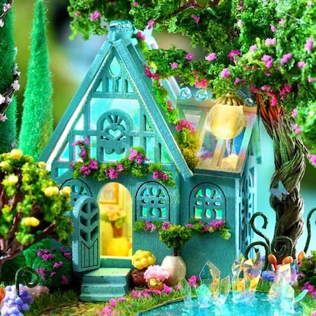 Miniaturowy domek - Turkusowe jezioro