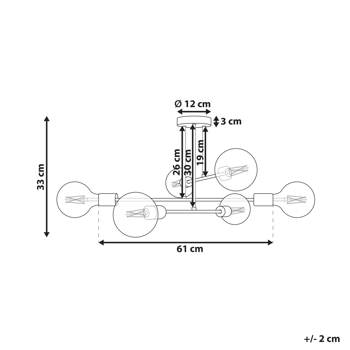 Lampa sufitowa KIDANE Metal Mosiężny