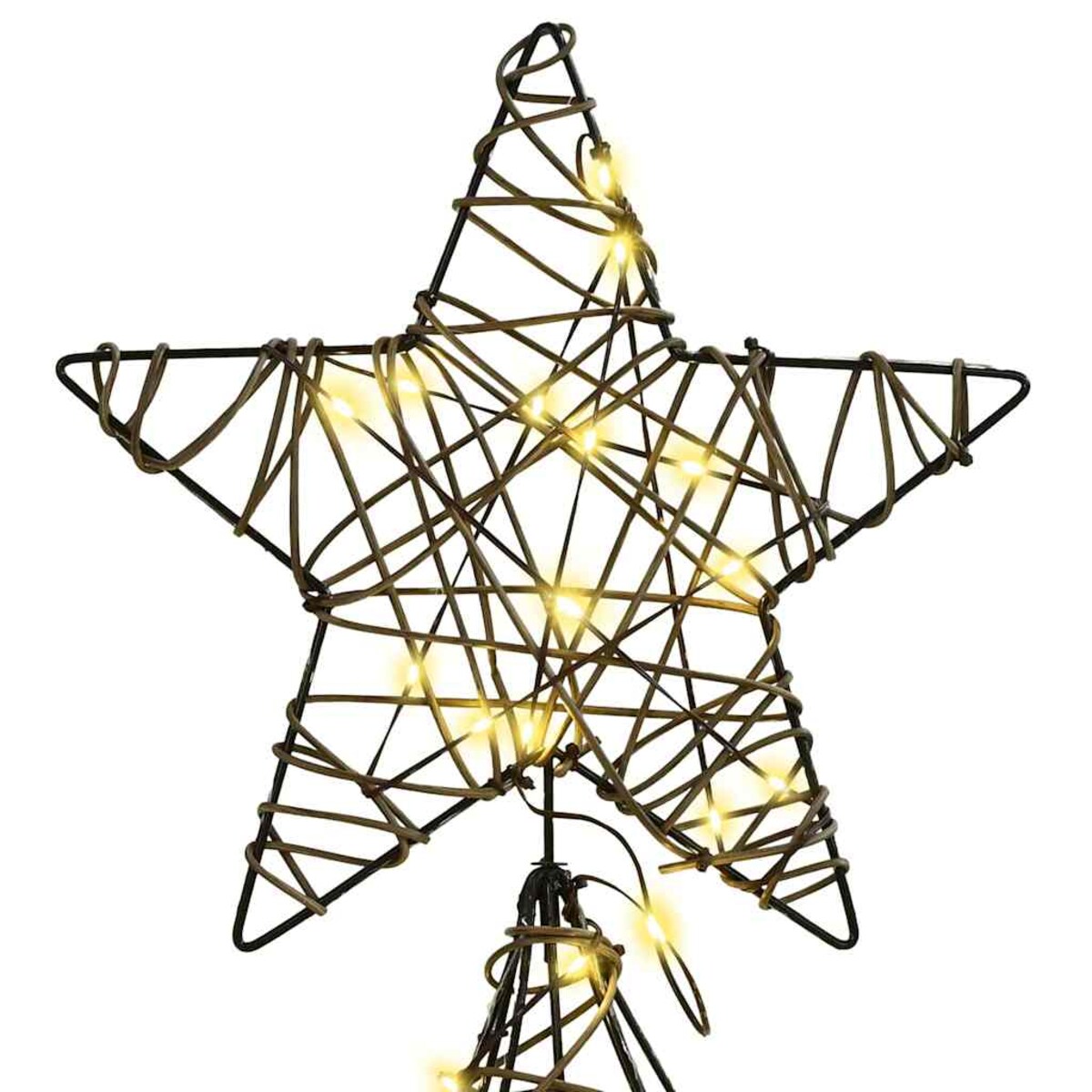 vidaXL Choinka z 240 diodami LED Ciepła biel 180 cm rattan