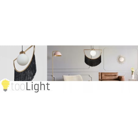 Lampa Sufitowa Wisząca Czarna Złota Glamour Gold